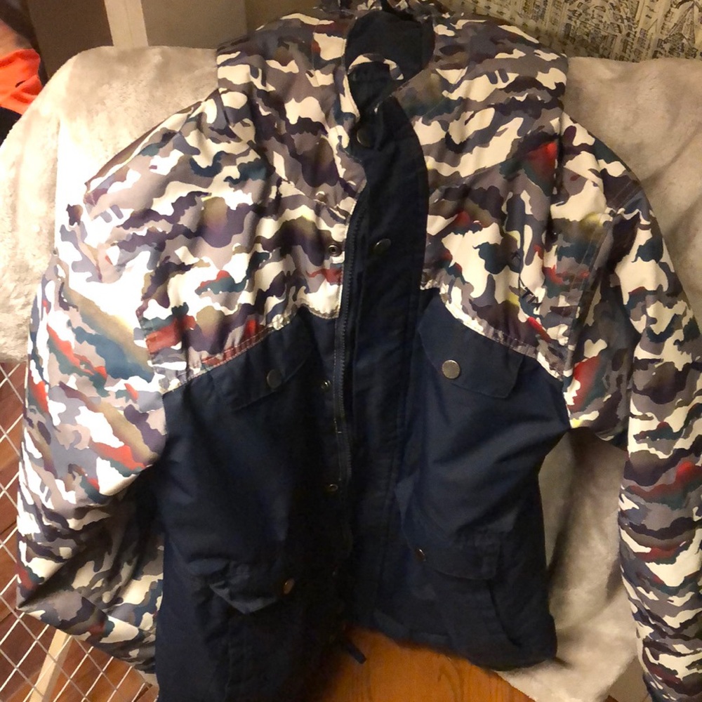 Arctix XL Youth Slalom Insulated Ski winter jacket coat navy blue camo